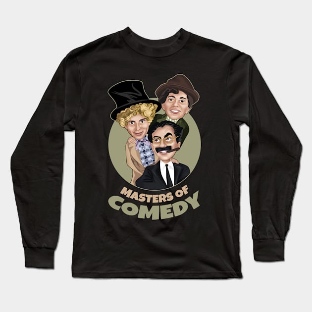 Masters of Comedy Long Sleeve T-Shirt by Tiro1Linea